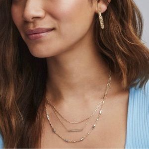 Kendra Scott Addison Triple Strand Necklace in Silver